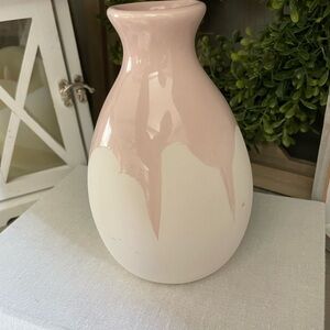 Isaac Mizrahi Pink and Cream Vase